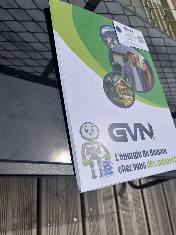 Photo de notre pochette entreprise pour nos clients ayant pour projet une installation de panneaux solaires photovoltaiques - Strasbourg Mundolsheim