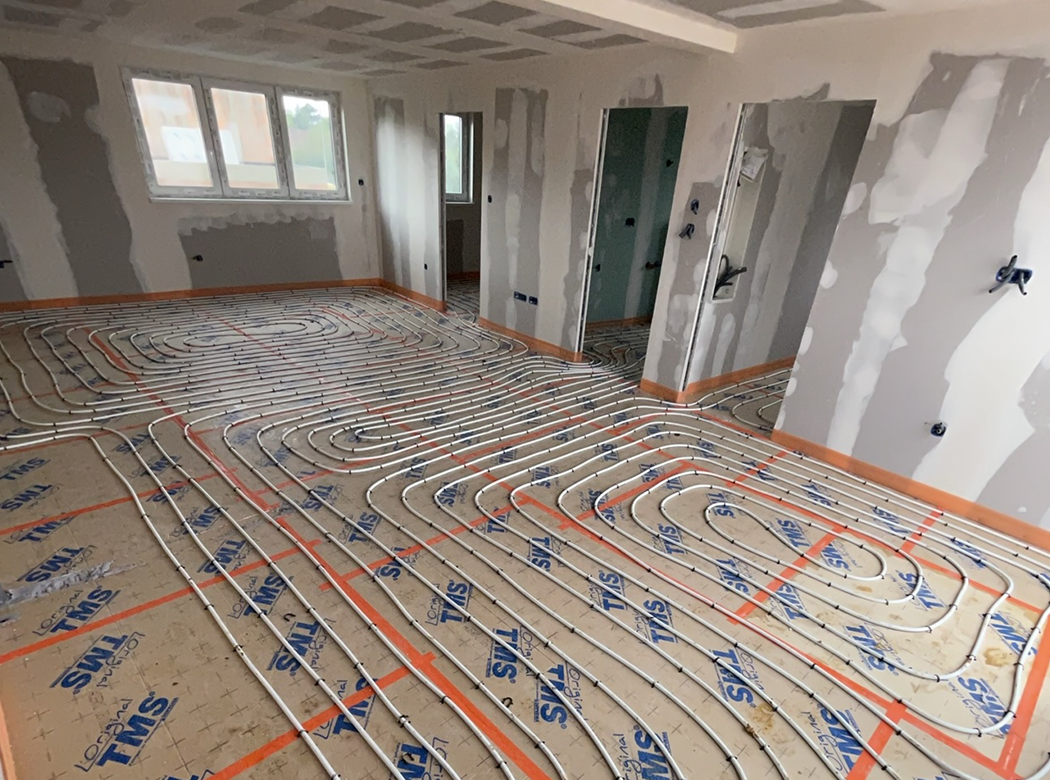 Mise en place d'un plancher chauffant pour notre client à Obermodern ! Merci pour votre confiance
